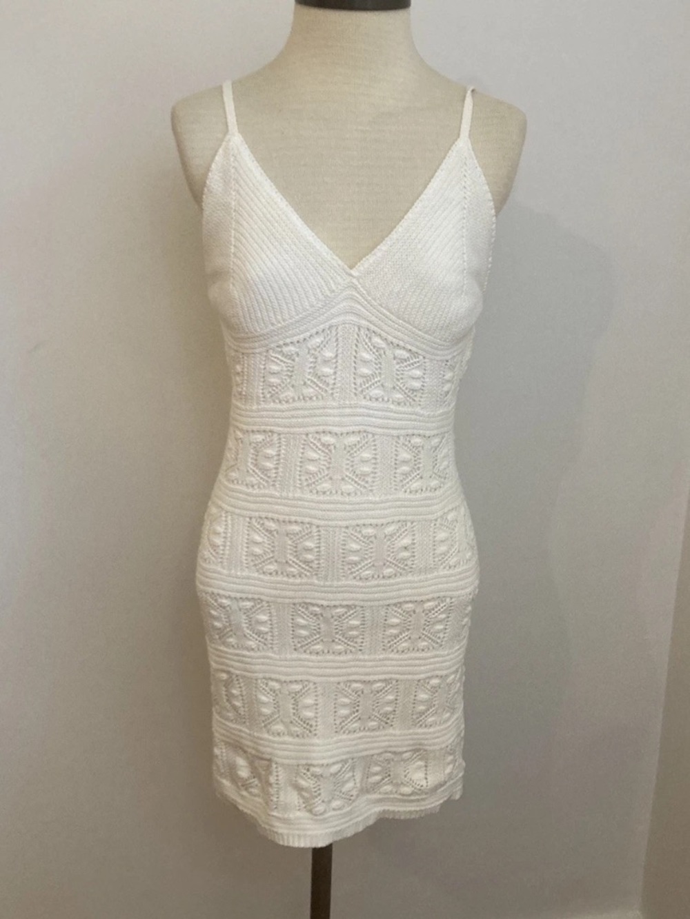 7-14 olive and Oak White crochet Dress Medium White